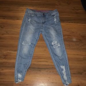 light wash ripped jeans